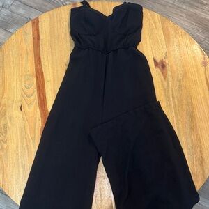 Chic Black Strapless Jumpsuit